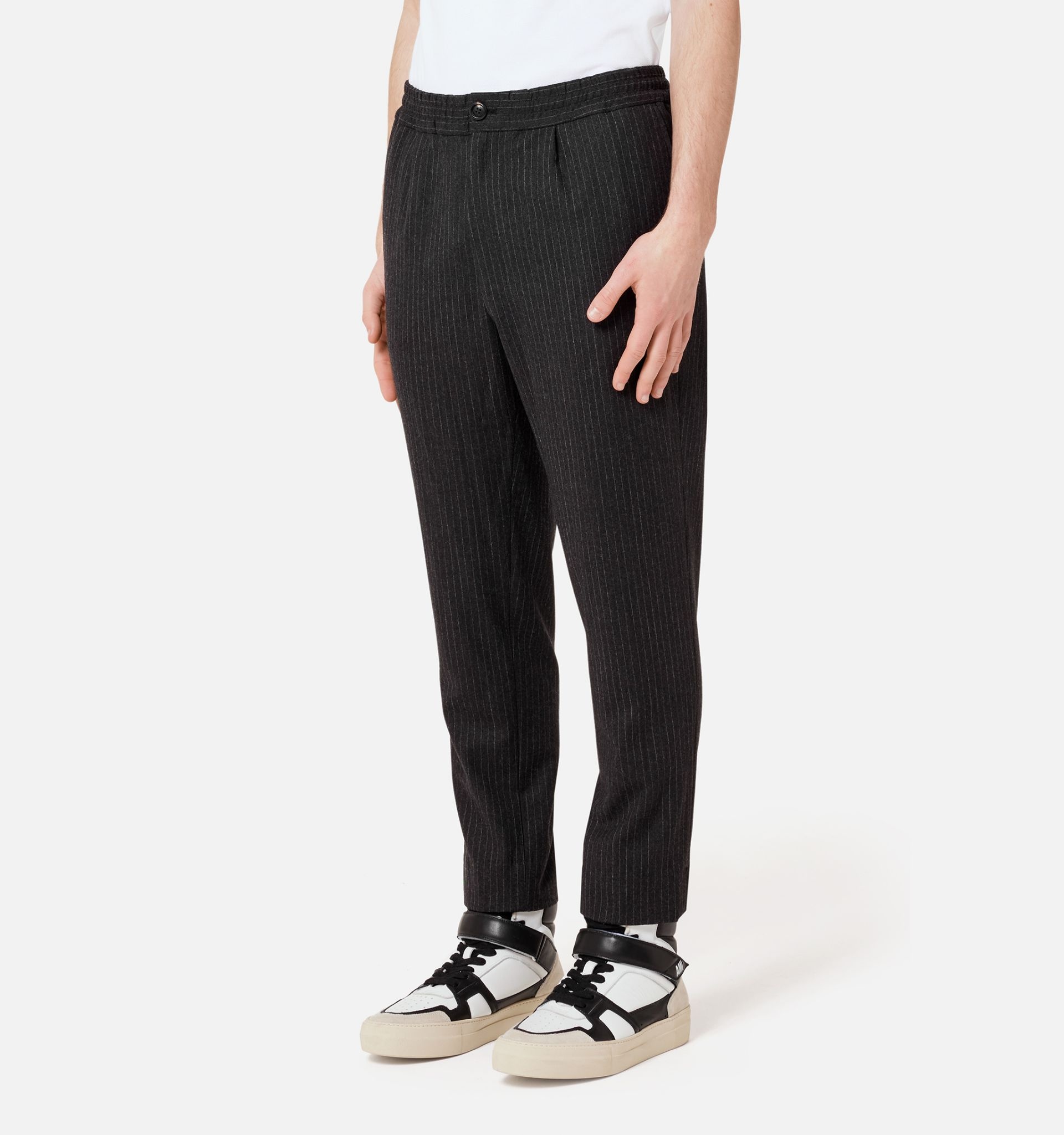 Elasticated Waist Cropped Fit Trousers - 4