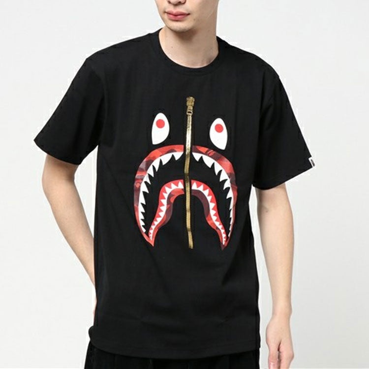 A Bathing Ape Shark Face Tee 'Black' BAPE-SS18-004 - 3