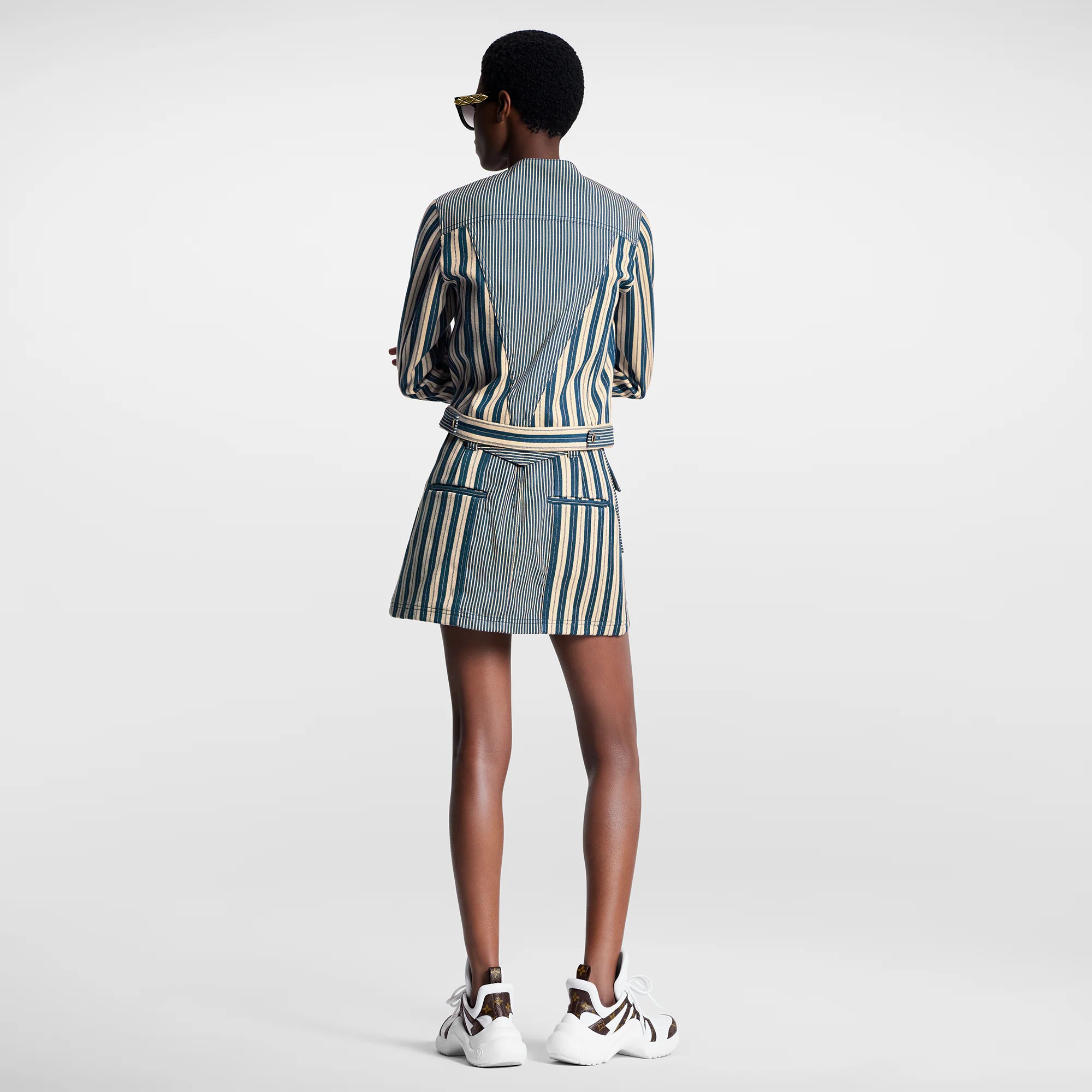 Mixed Stripes Utility Mini Skirt - 3
