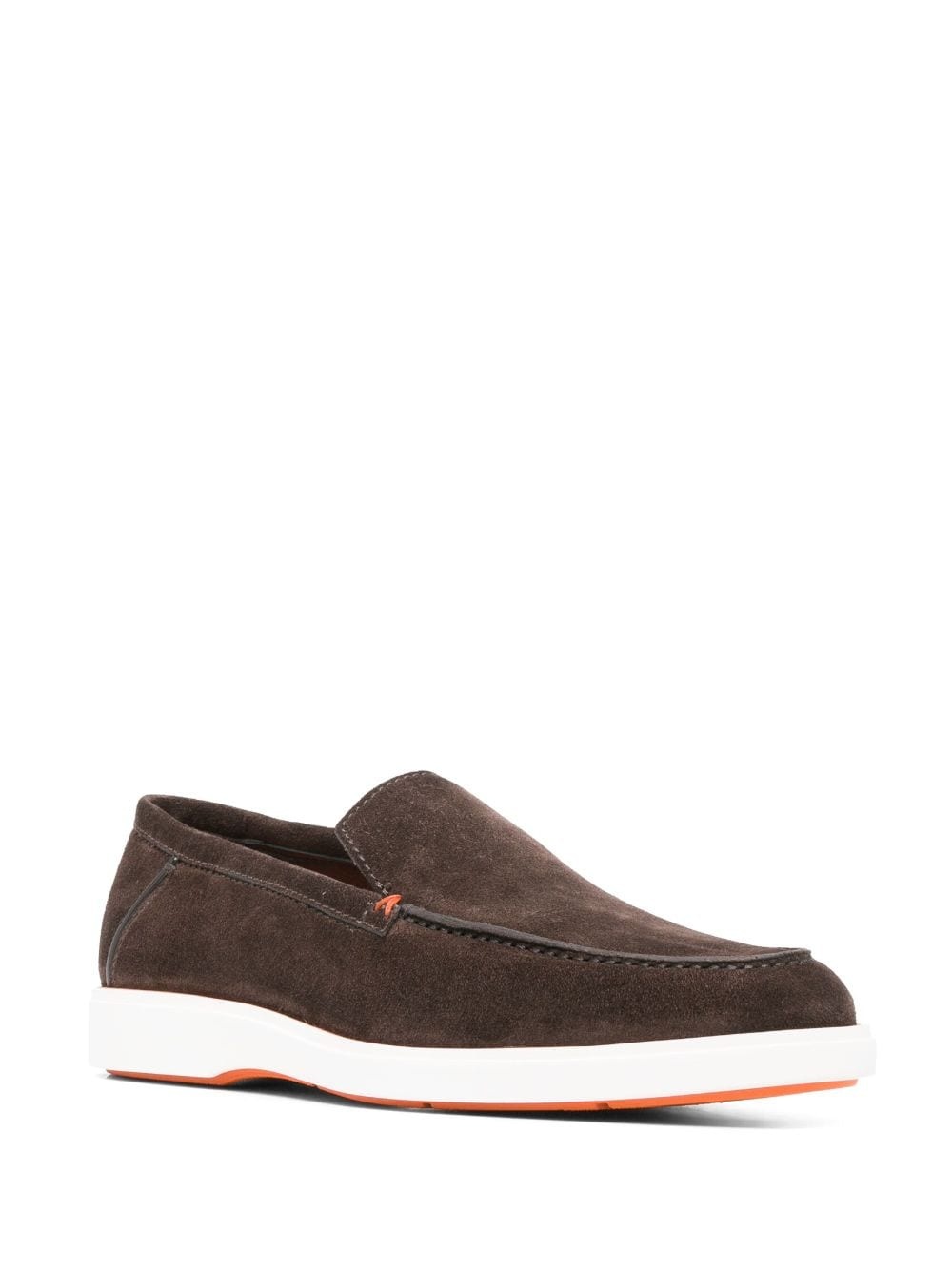 calf-suede almond-toe loafers - 2
