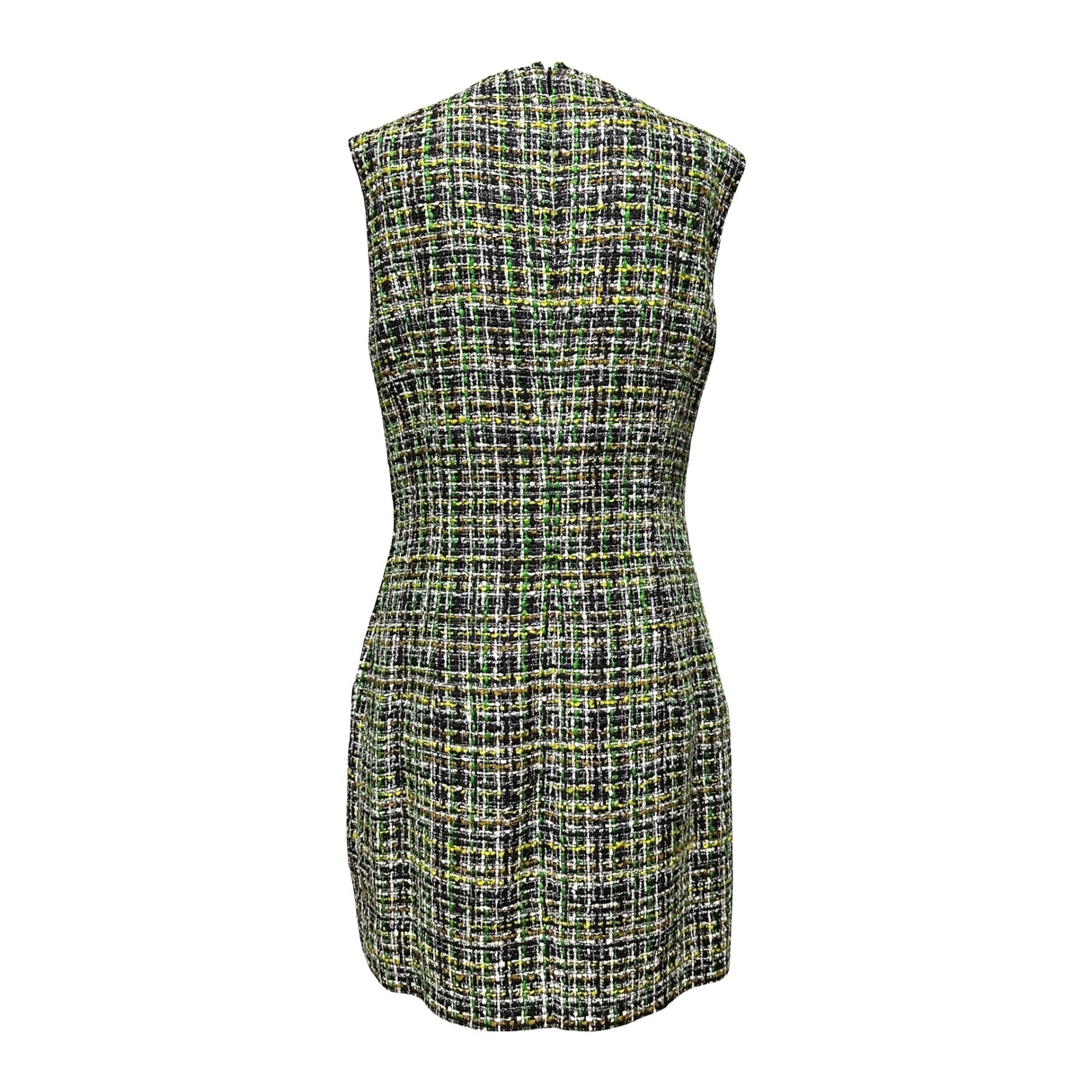 VERSACE VERSACE Resort 2020 Studded Leather Tweed Mini Dress
