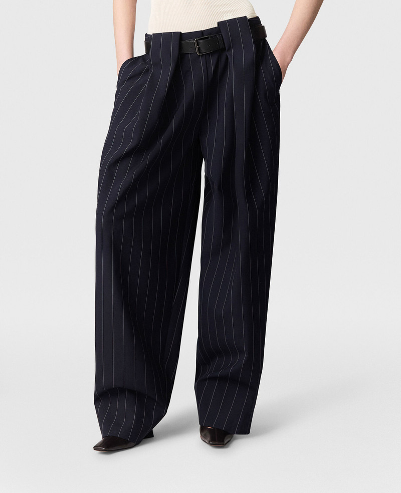 Slouchy Paneled Pinstripe Pants 6