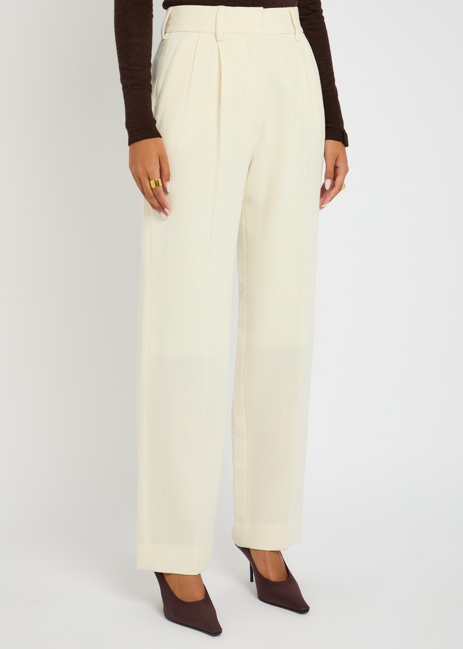 Blaze Milano Fox Pleated Wool-crepe Trousers - 2