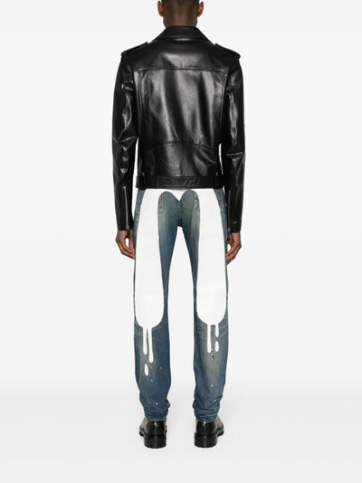 EVISU Graffiti Daicock-print straight-leg jeans outlook
