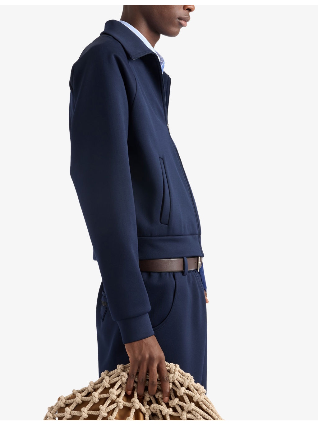Triangle-Logo Zip Tech-Knit Jacket - 4