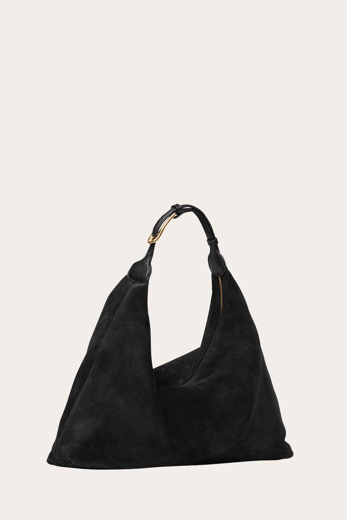 PILLOW SHOULDER BAG SUEDE BLACK - 3