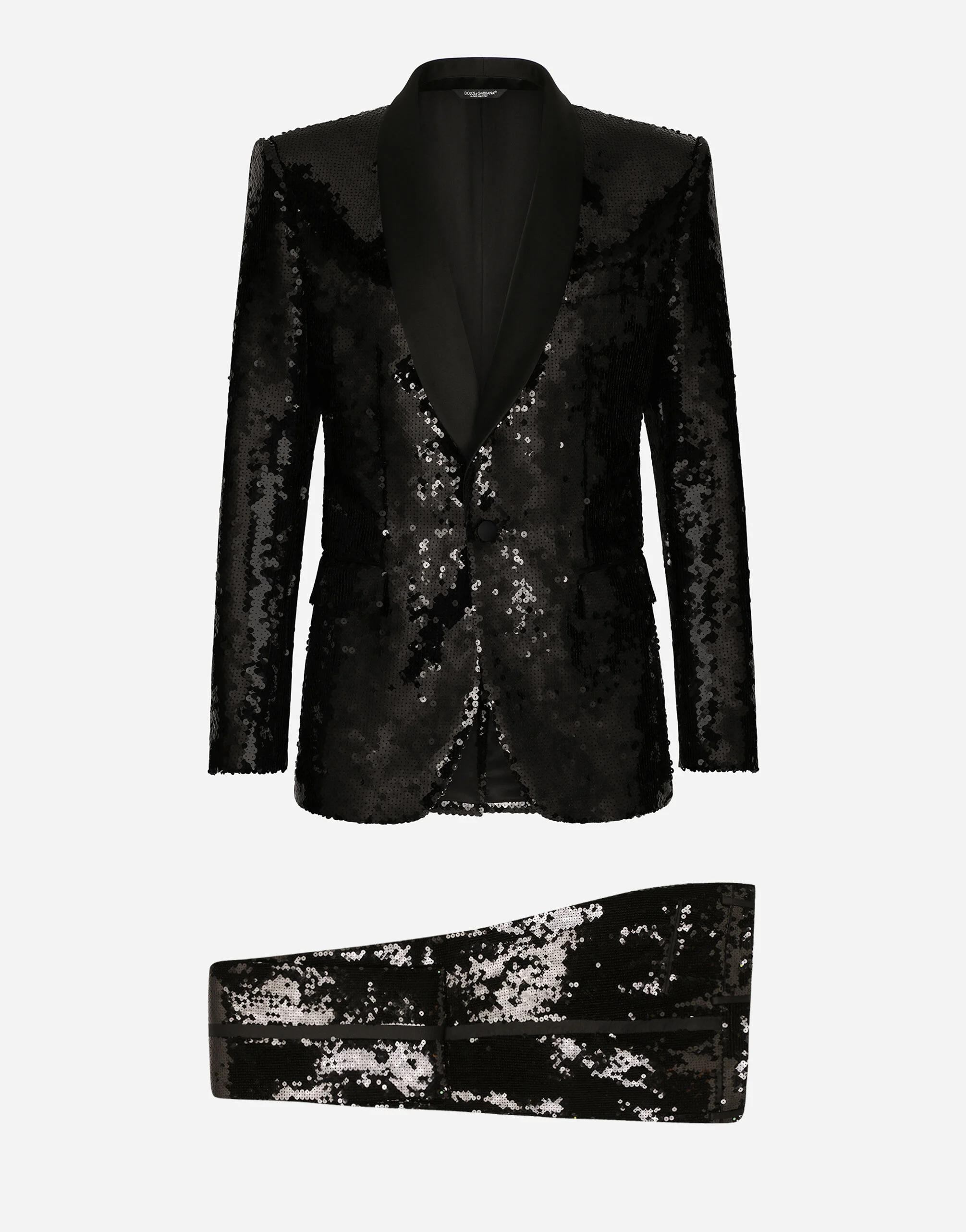 Sequined single-breasted Sicilia-fit tuxedo suit - 1