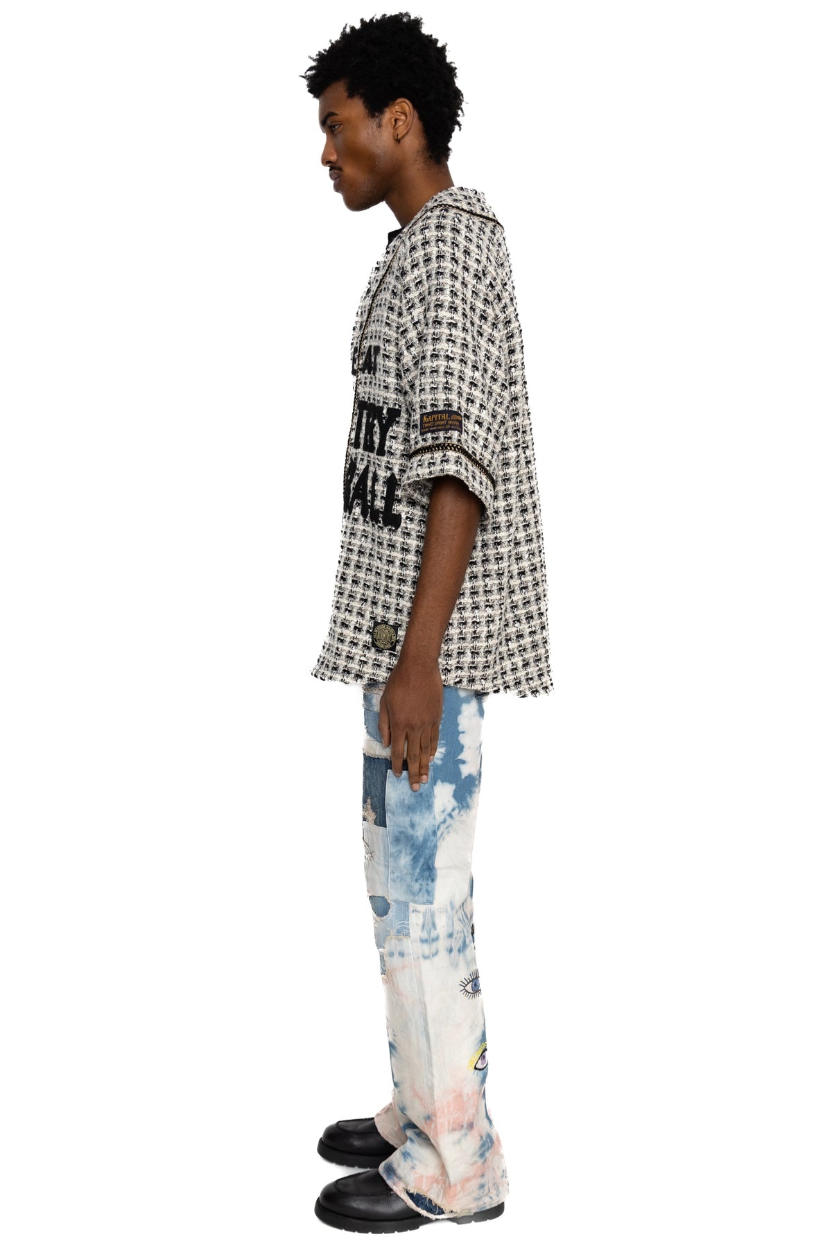 Kapital 14oz Denim 5P Tie-Dye RAT Flare Pants (CRAZY DIXIE