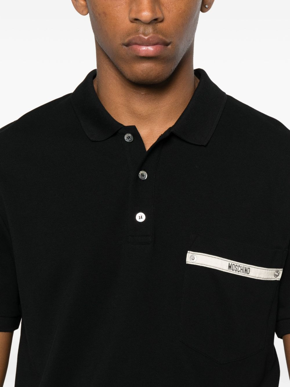 logo-print polo shirt - 4