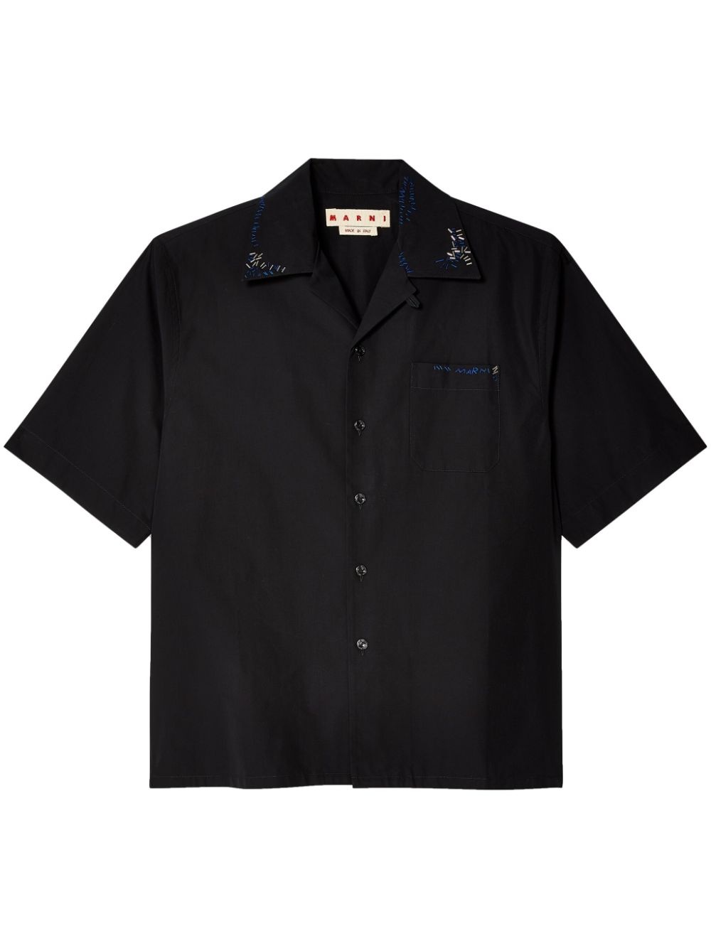 bead-embellished cotton shirt - 1