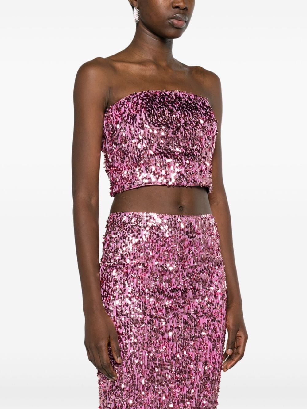 sequined bandeau top - 3