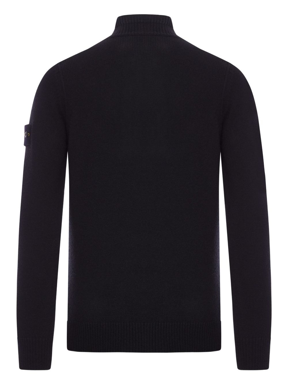 HIGH-NECK BUTTON WOOL SWEATER - 2