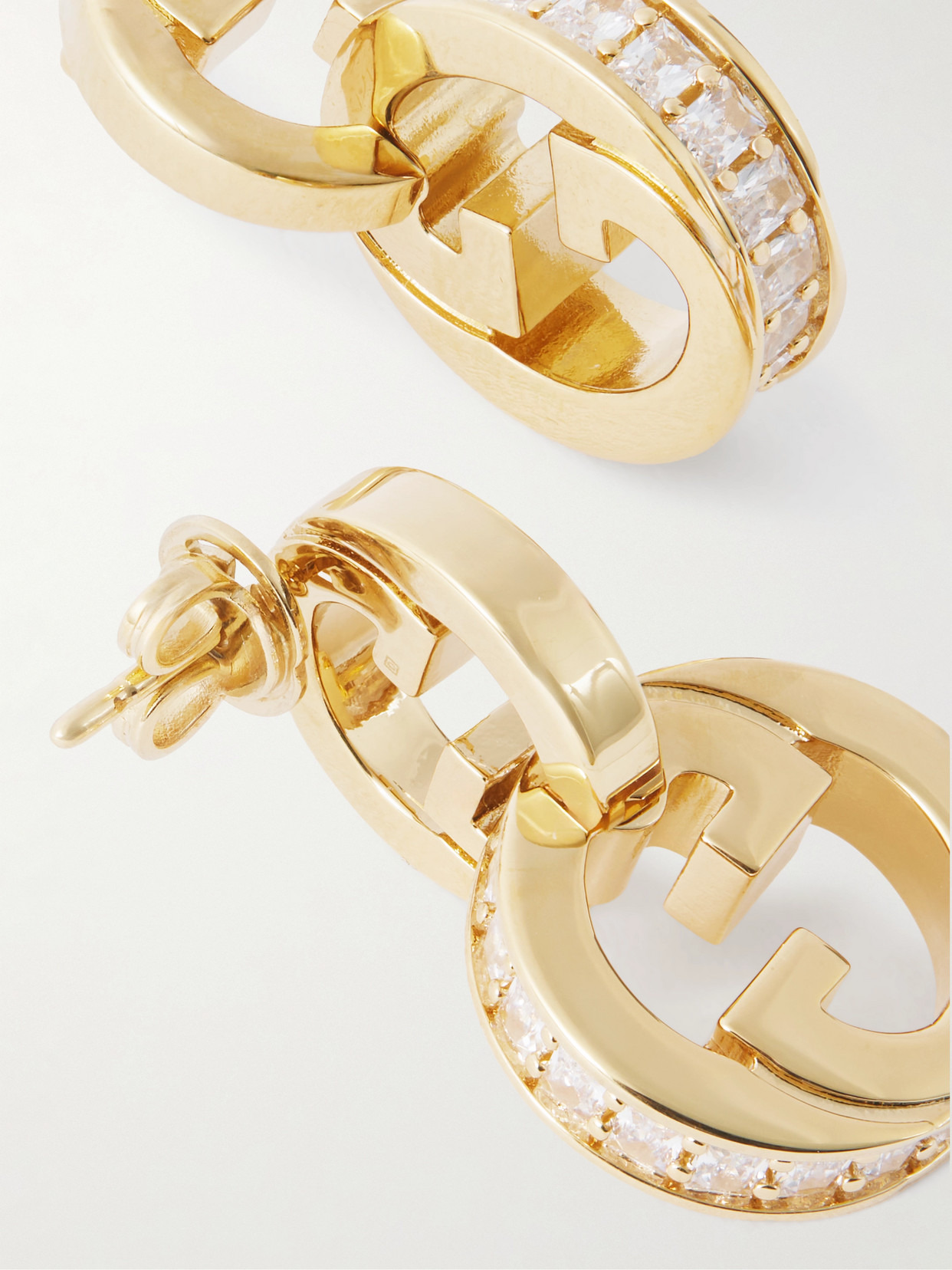 Blondie Gold-tone Crystal Hoop Earrings - 3