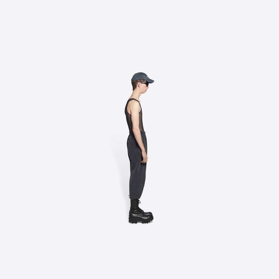 Women's Sporty B Stretch Knee Sweatpants in Black - 4