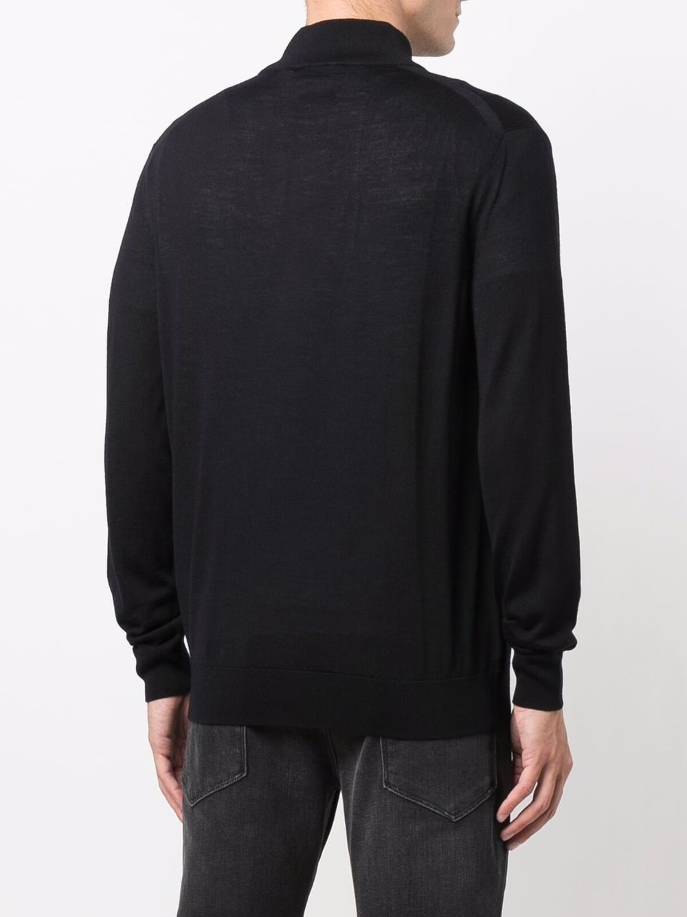 zip-up knitted jumper - 4