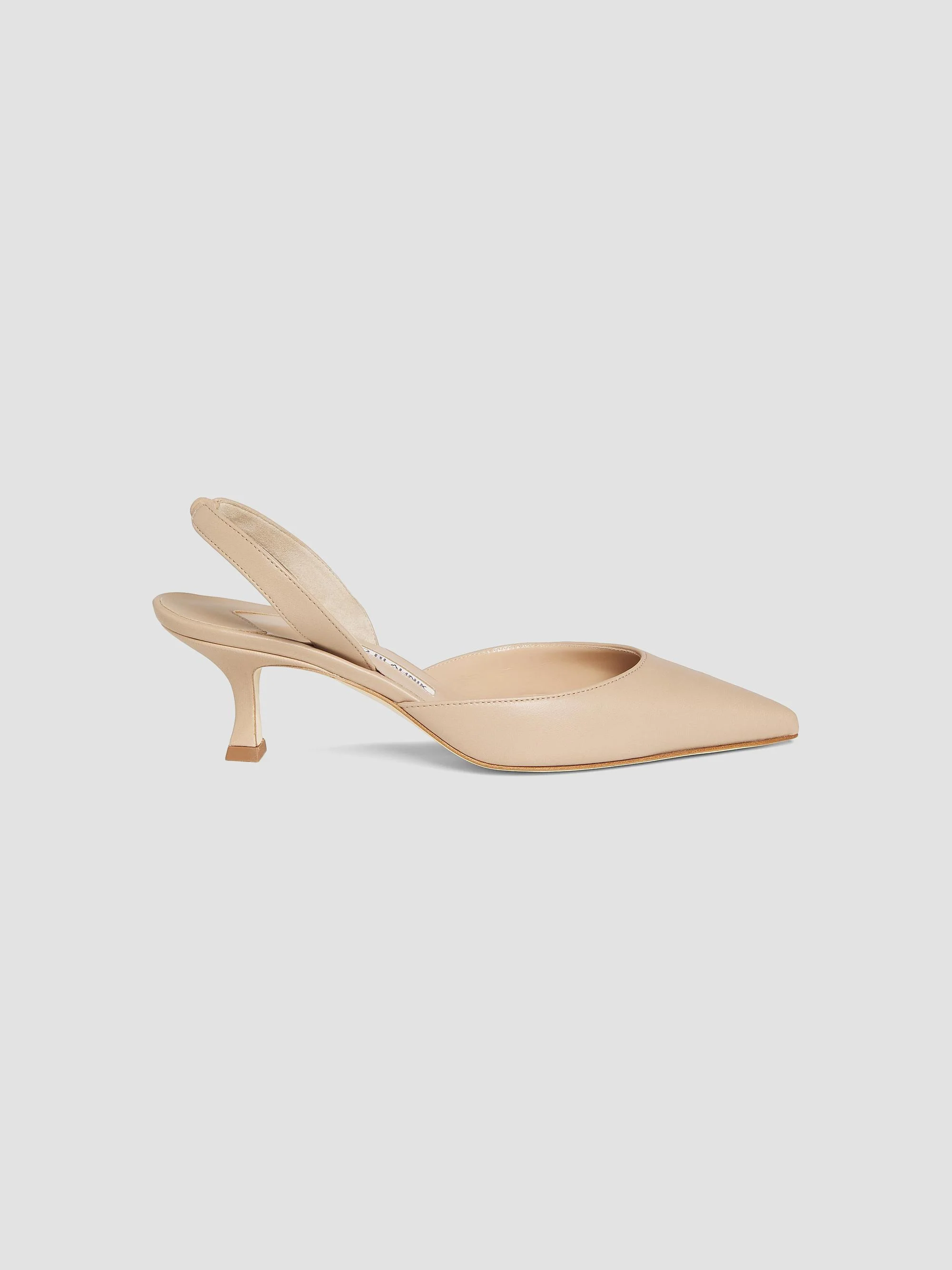 Women's Carolyne 50MM Leather Slingback Pumps - Cream - 1