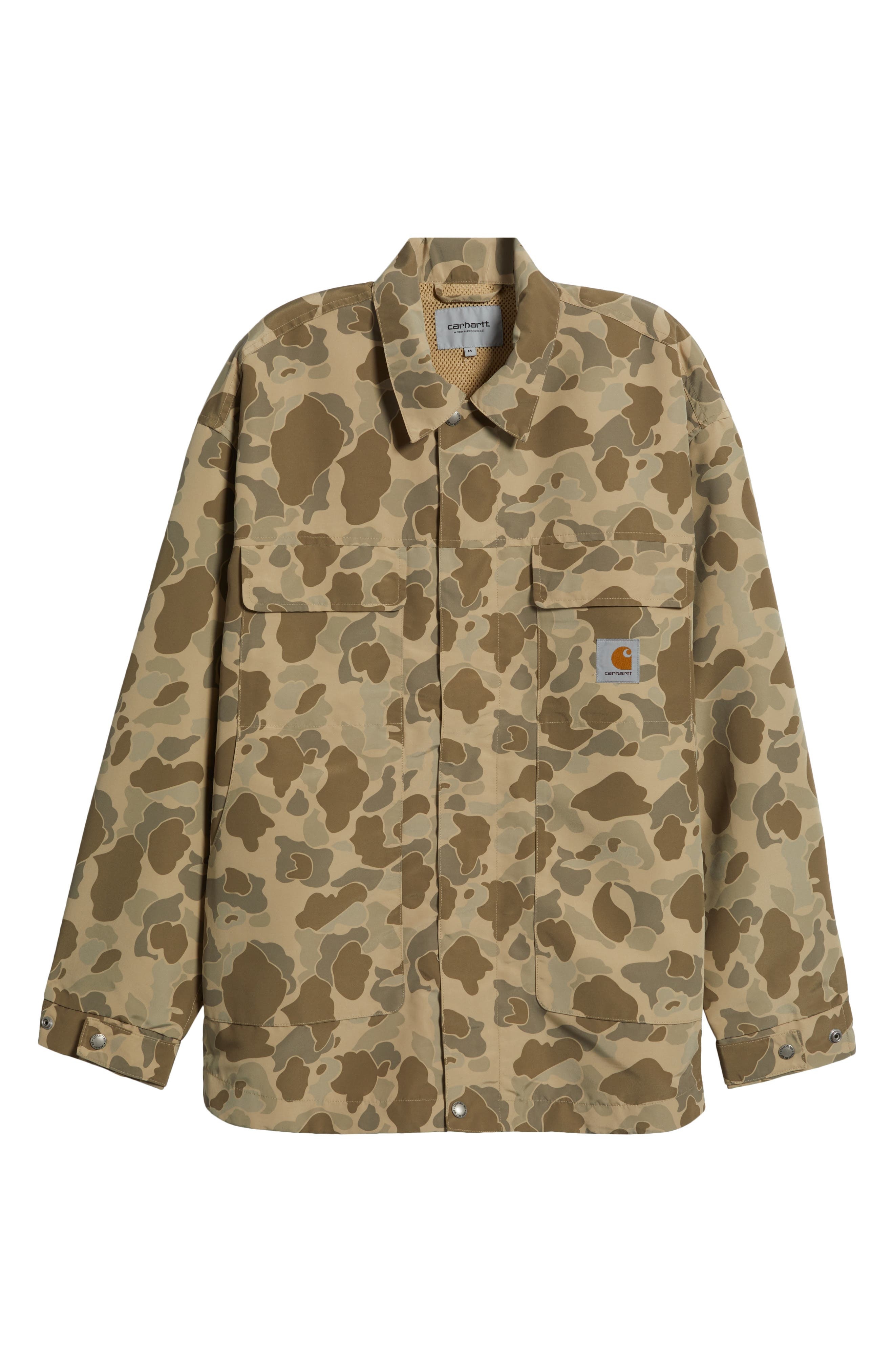 Carhartt Work In Progress Liam Camo Poplin Jacket in Camo Duck Desert at Nordstrom - 6