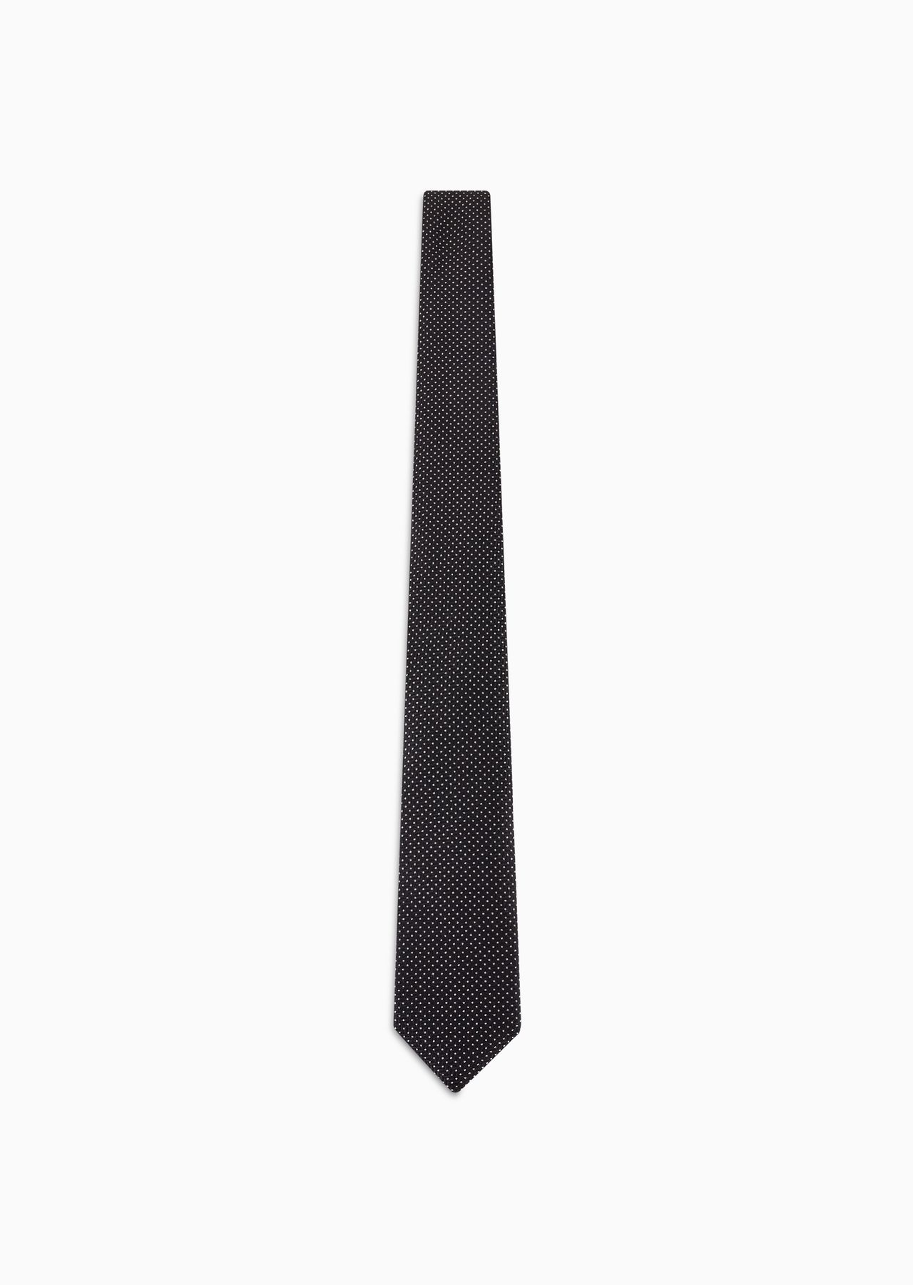 Silk and cotton jacquard tie - 1