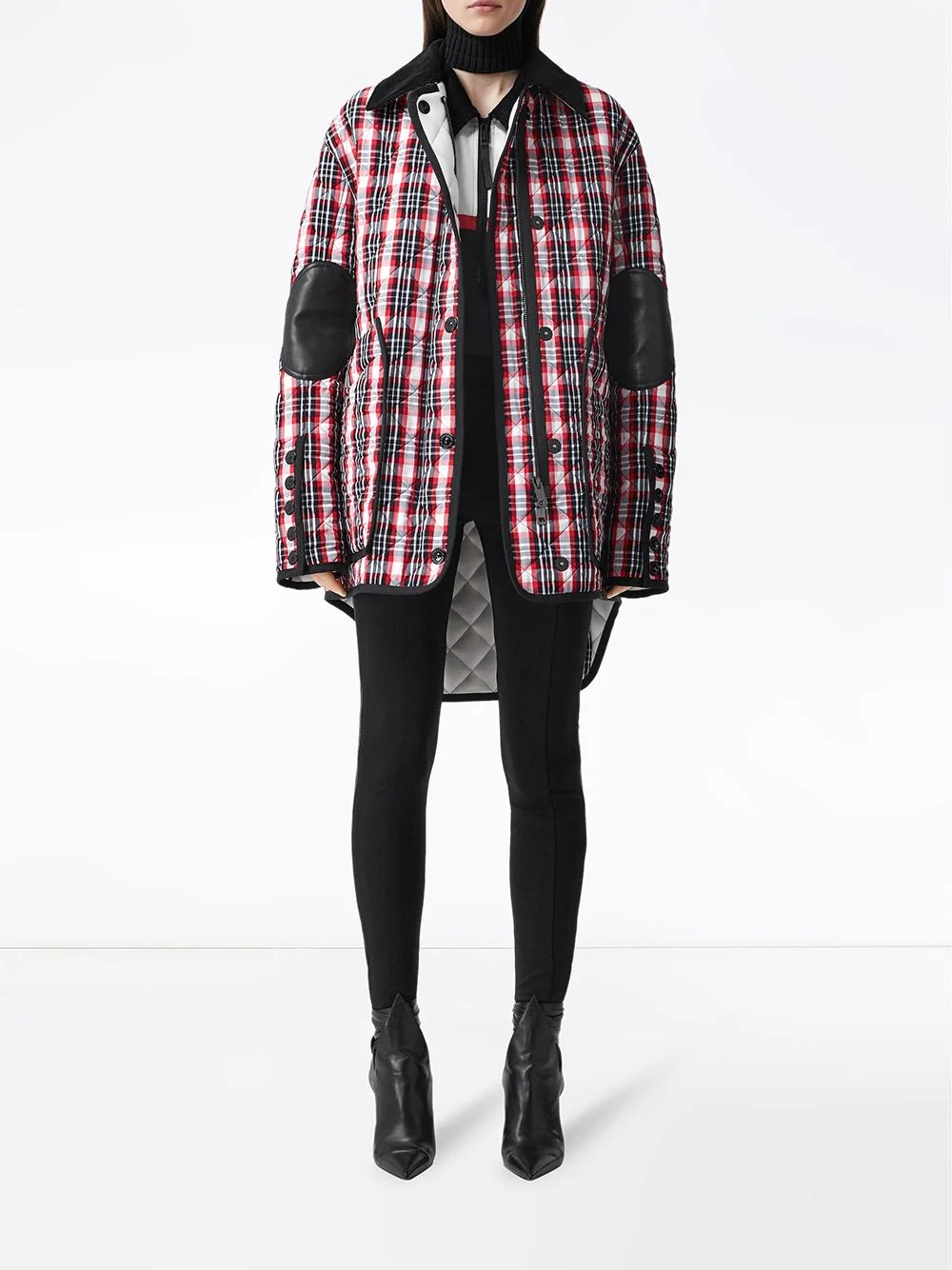 diamond quilted tartan barn jacket - 3