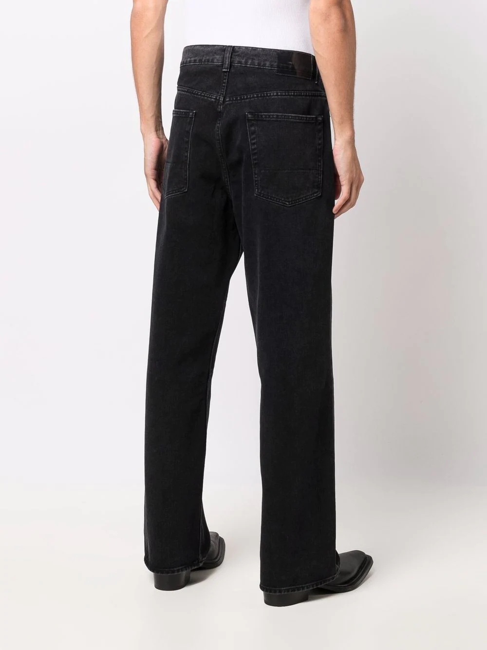 wide-leg panelled jeans - 4