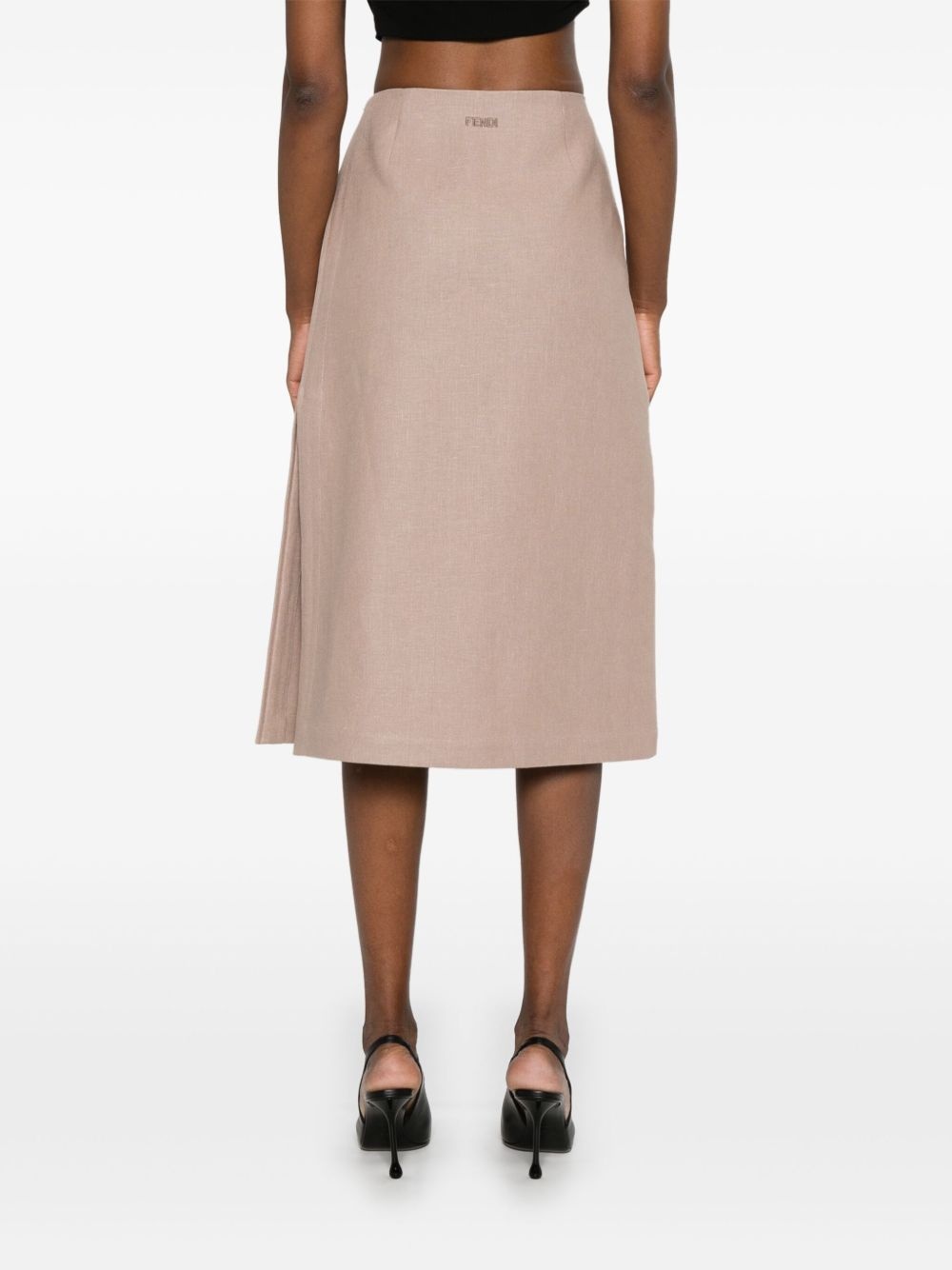 linen midi skirt - 4