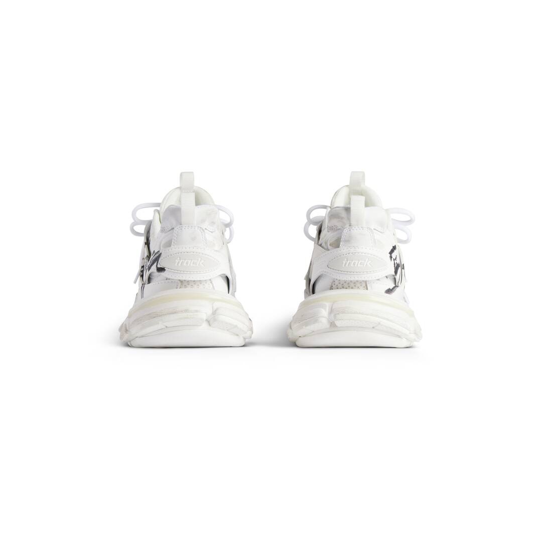 Women's Track Signature Sneaker in White/black - 5