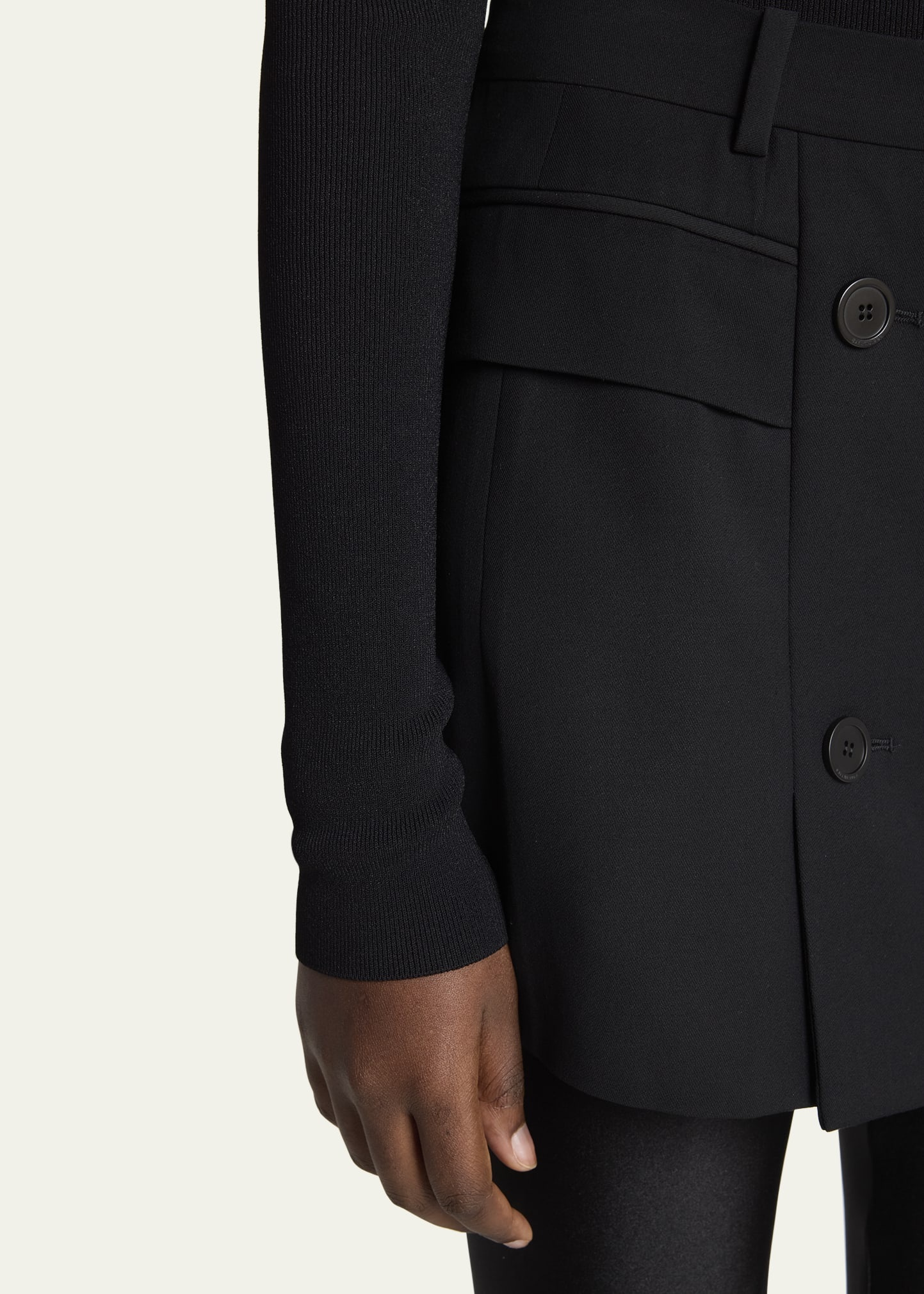 Double-Breasted Tailored Mini Skirt - 5