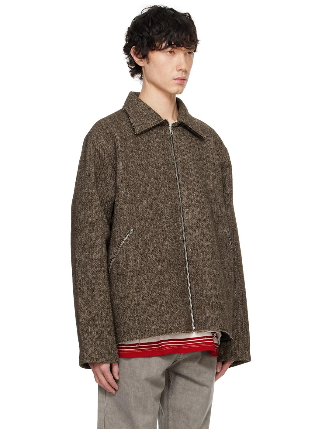 Brown Simple Jacket - 2