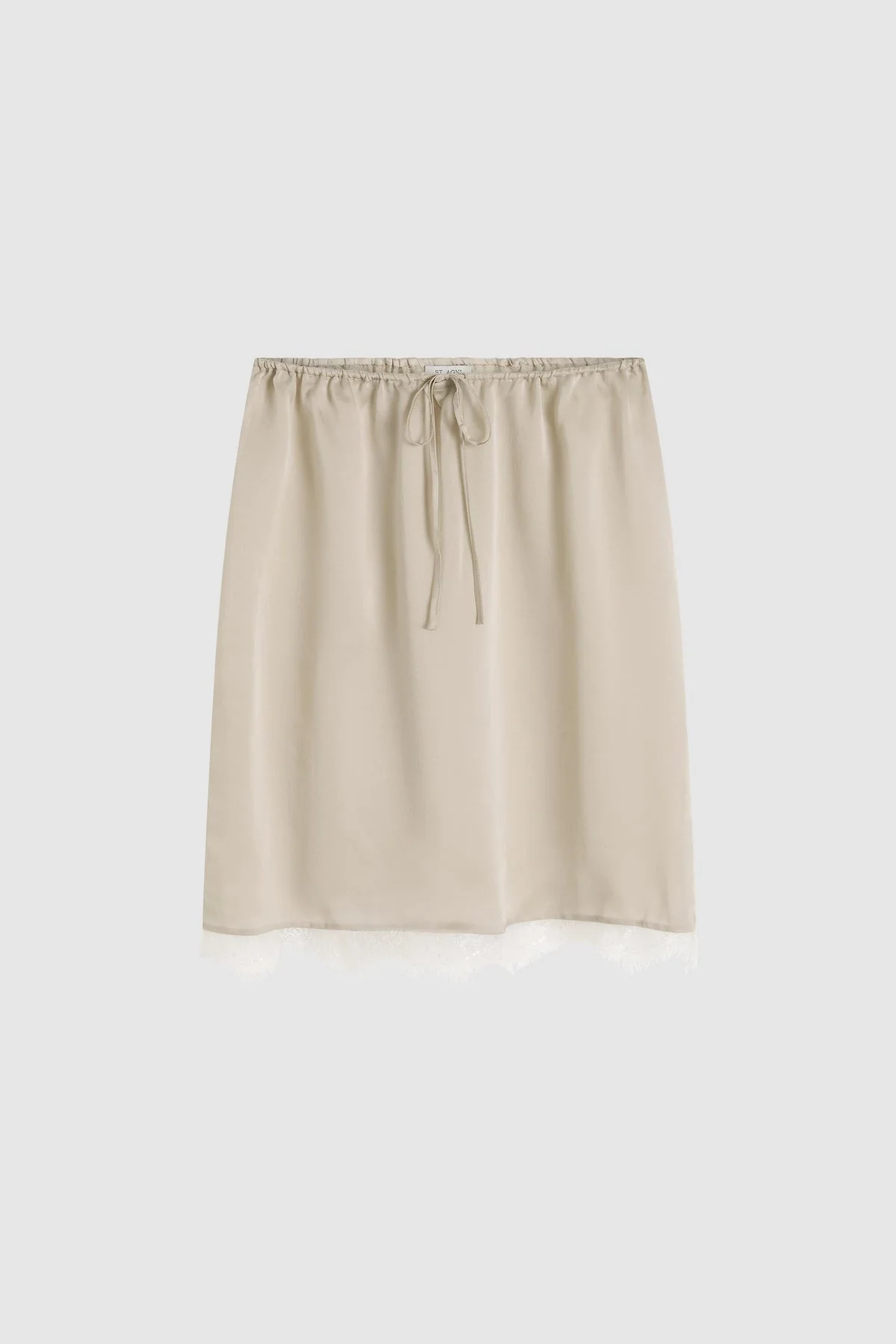 Fine Lace Skirt - Stone - 1