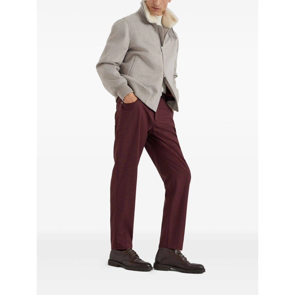Brunello Cucinelli Grey Jackets - Bomber Jackets Men - 5