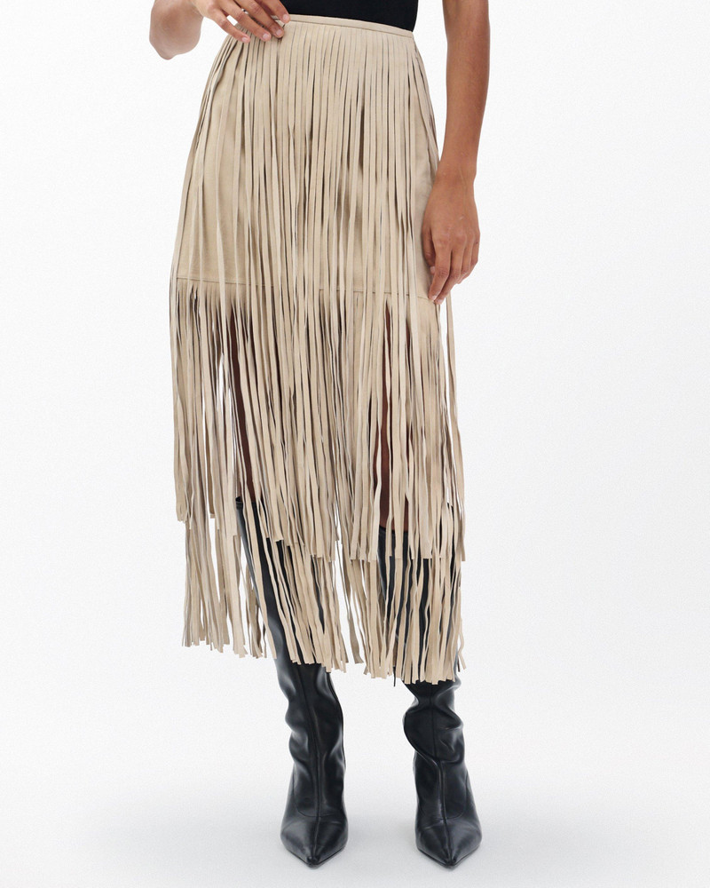 Jasmine Fringed Suede Skirt 4