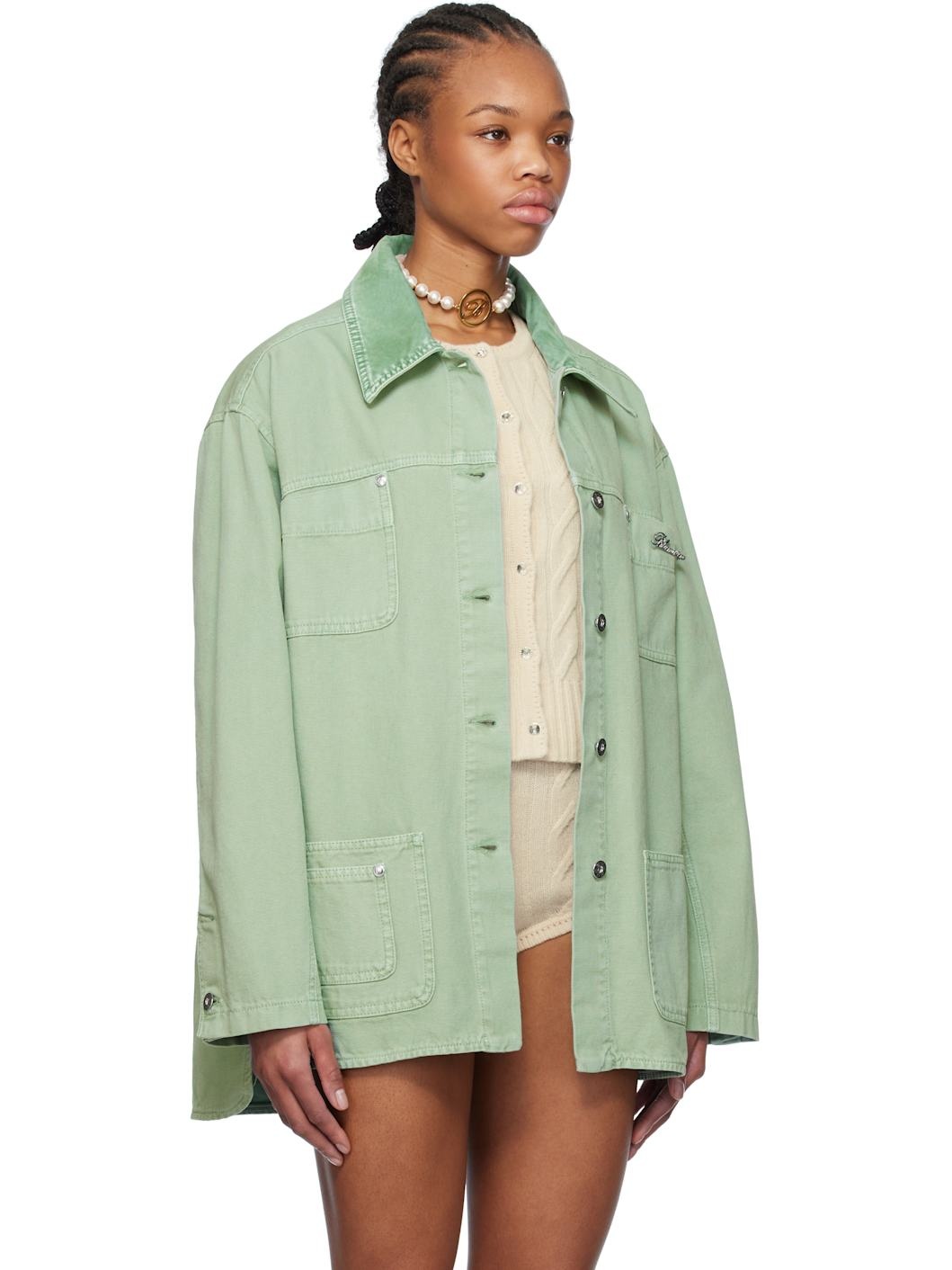 Green Rhinestone Logo Jacket - 2