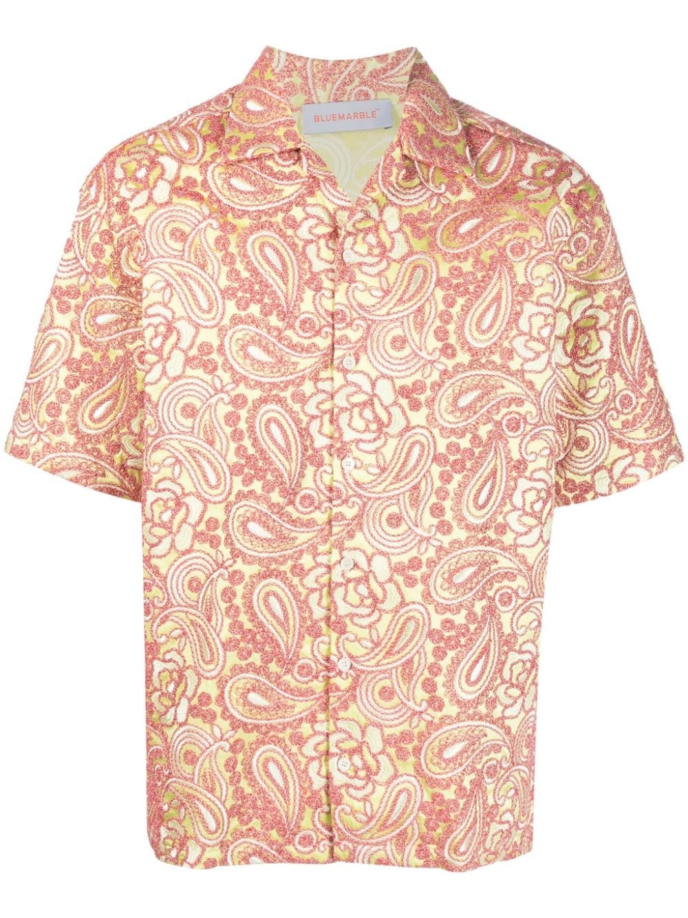 paisley-print short-sleeve shirt - 1