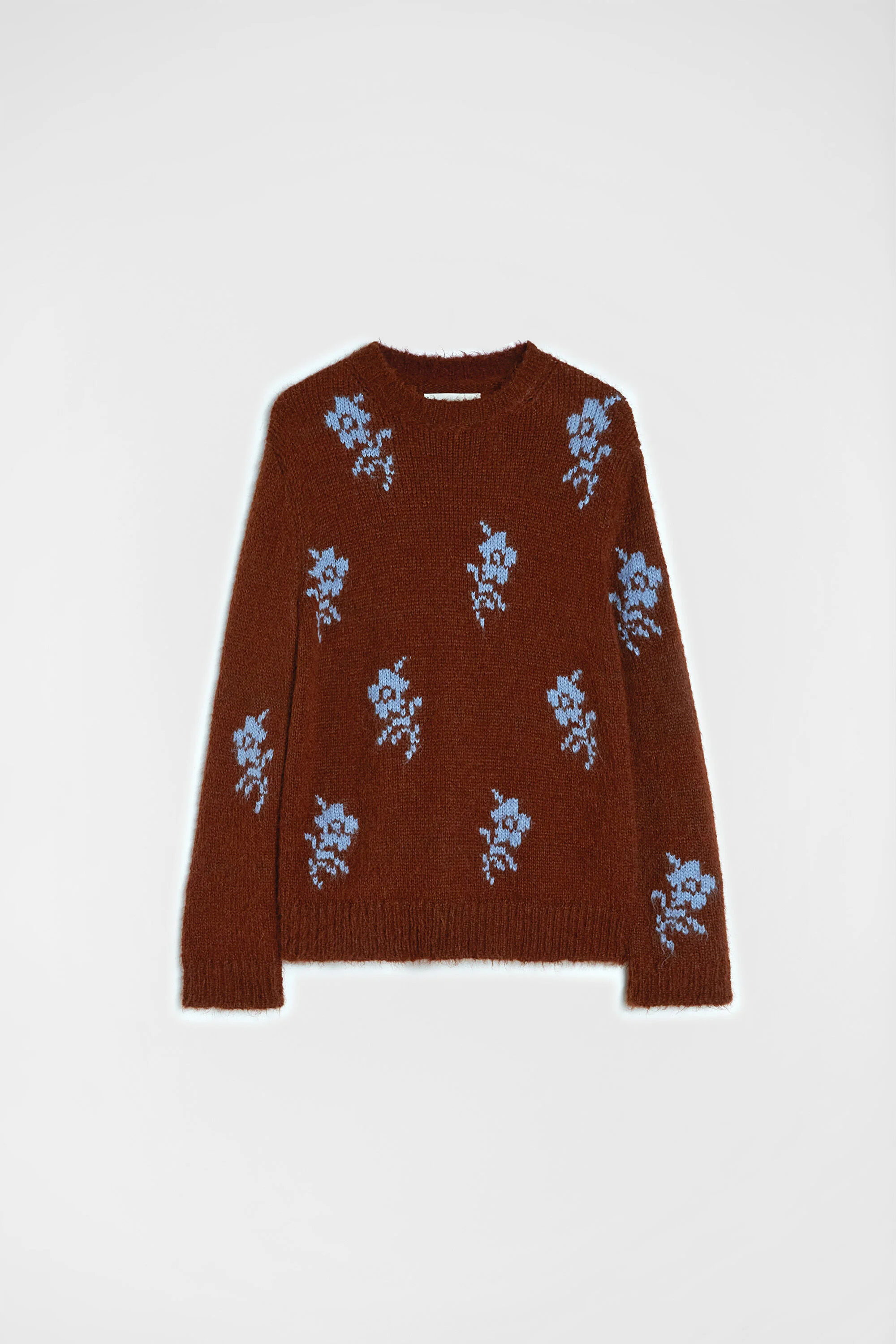 Wool Blend Crew-Neck Sweater - 1