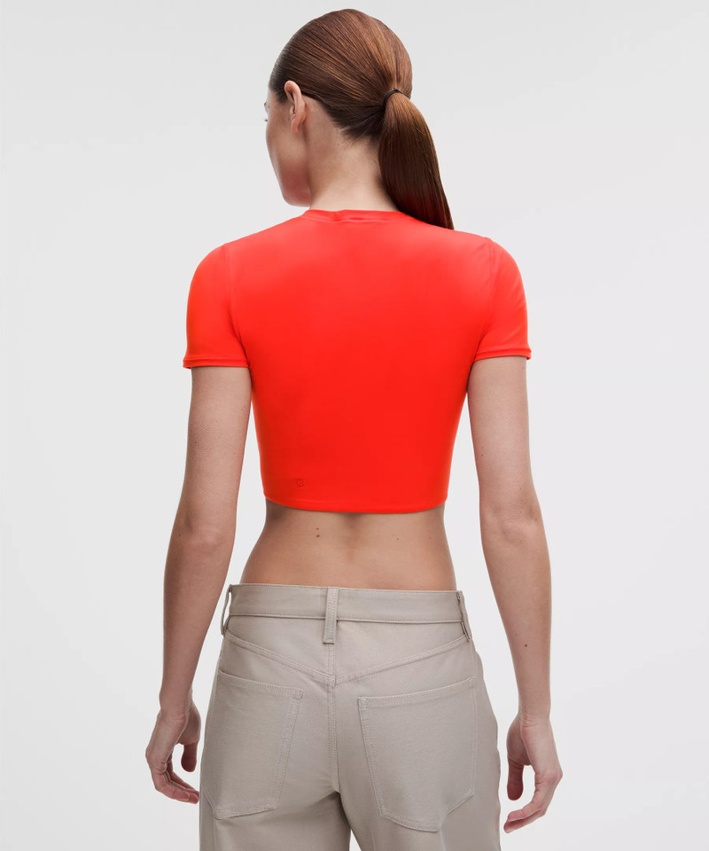 Wundermost Ultra-Soft Nulu Crewneck Cropped T-Shirt 3