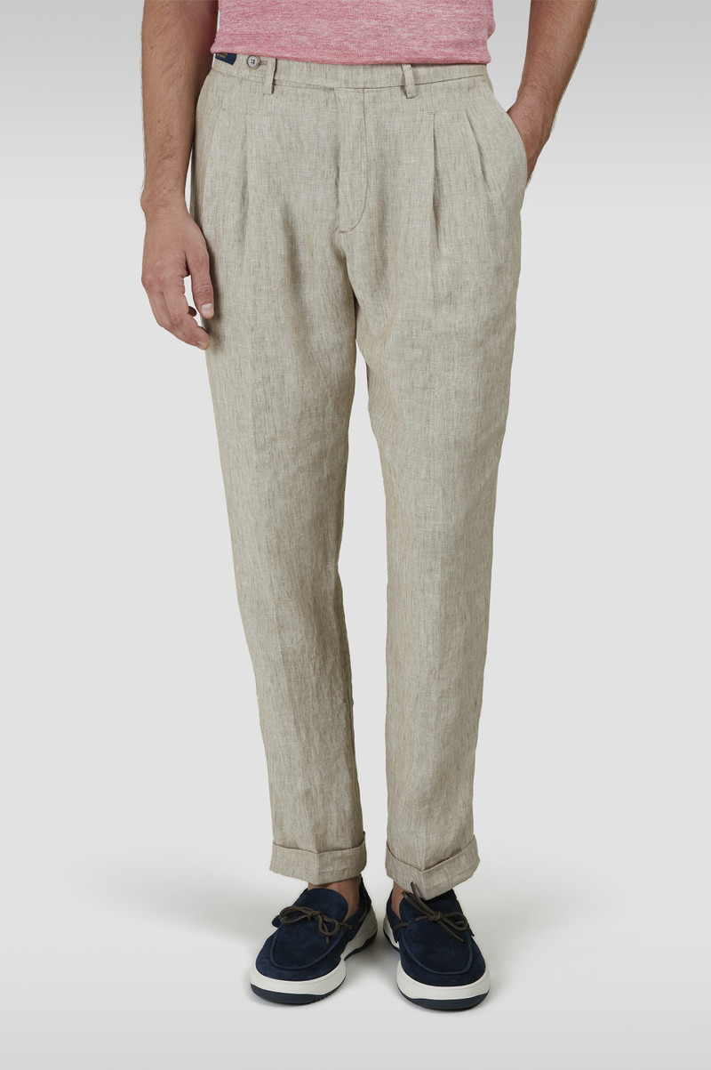 LINEN CHINO PANTS WITH PLEATS 6