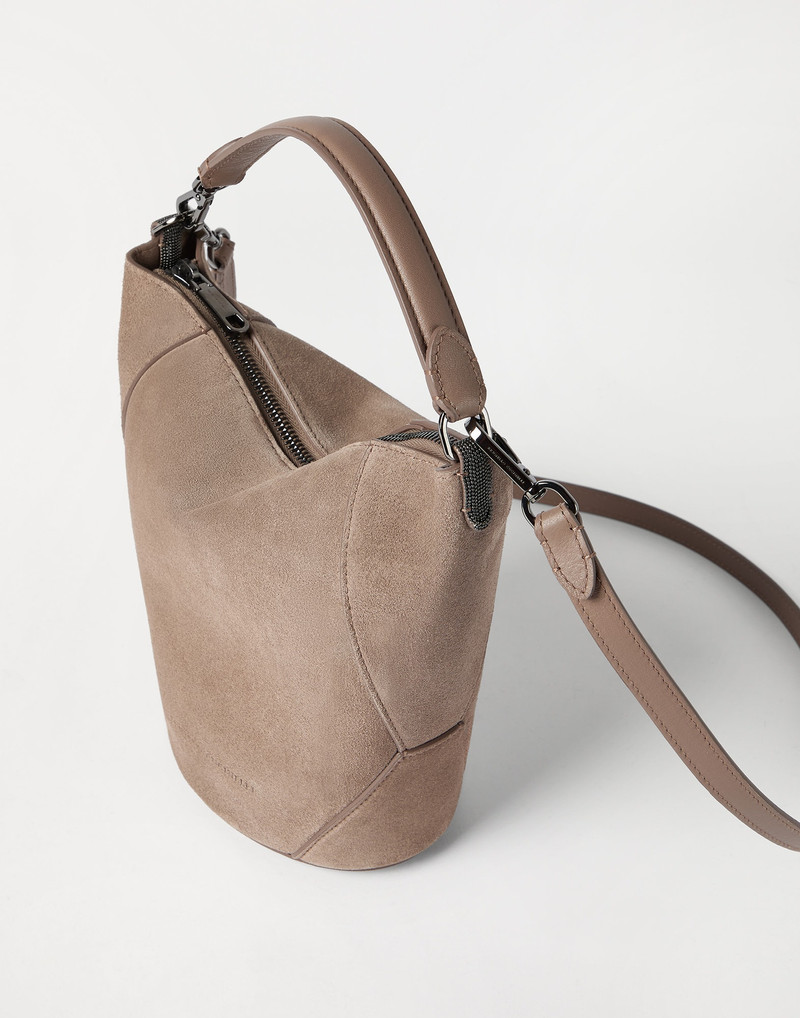 BC Duo bucket bag in suede with monili 3