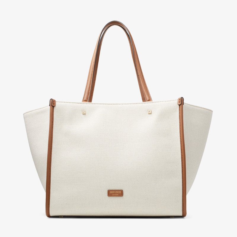 Varenne Tote
Natural Recycled Cotton Canvas and Tan Leather Logo Tote Bag 5