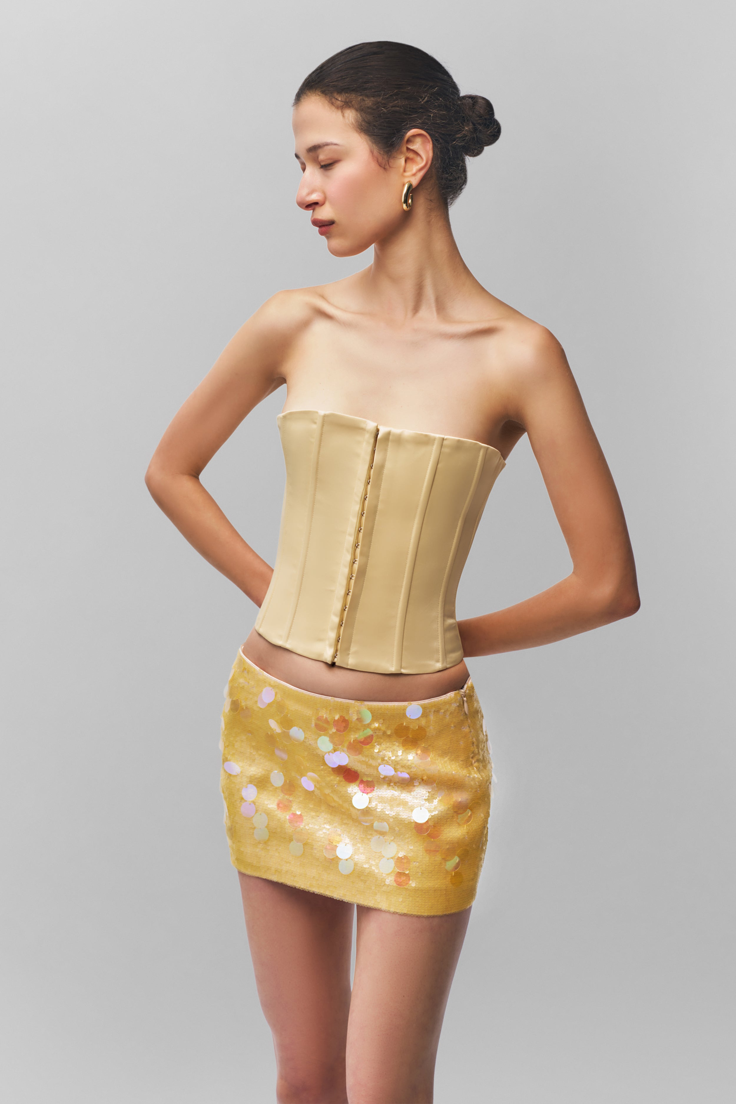 LOW RISE PAILLETTE SKIRT - 5