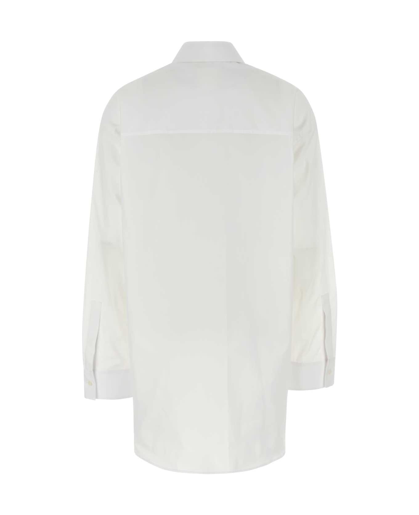 White Poplin Oversize Shirt - 2