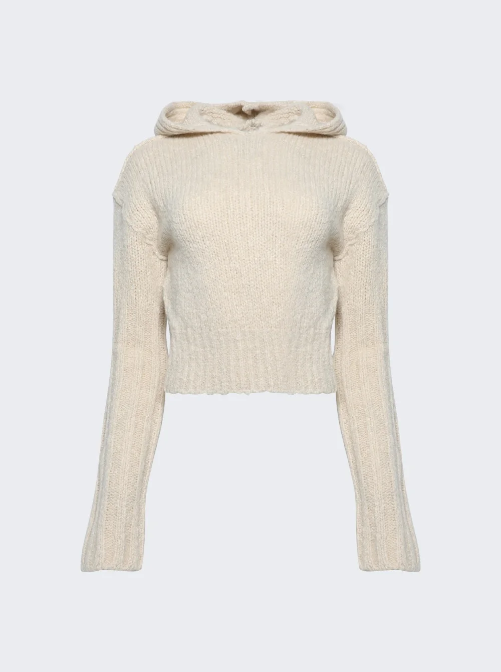Pullover Cropped Hoodie Natural - 1