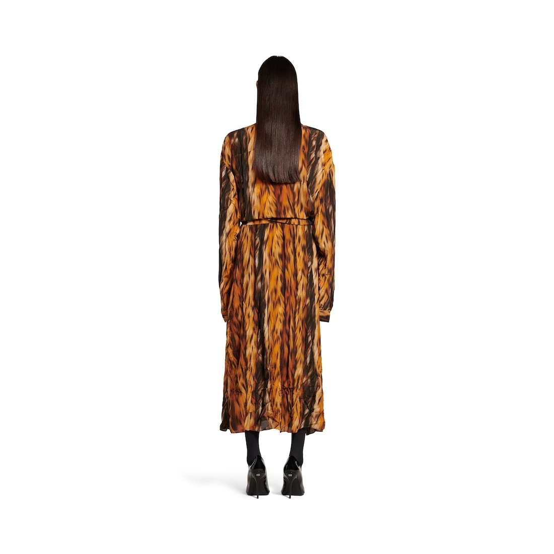 Women's Knotted Dress in Brown - 4