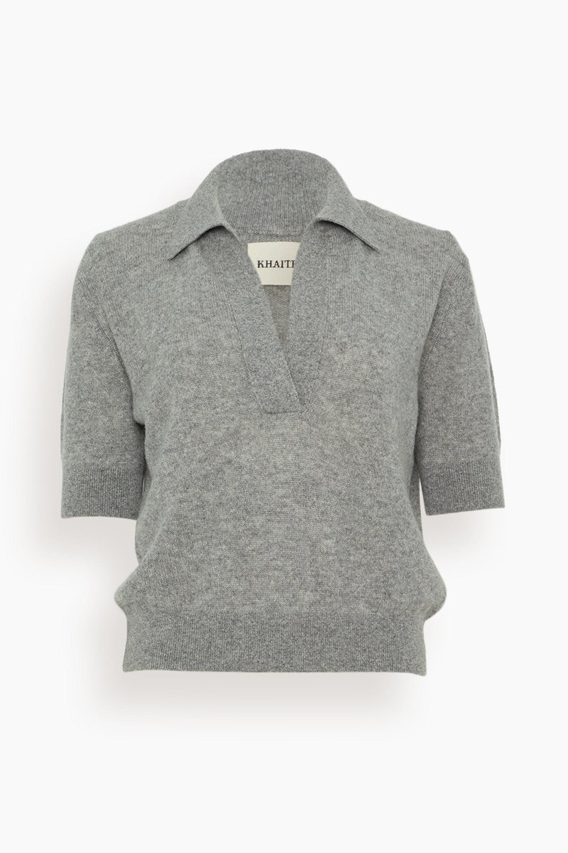 Shrunken Jo Top in Warm Grey - 1