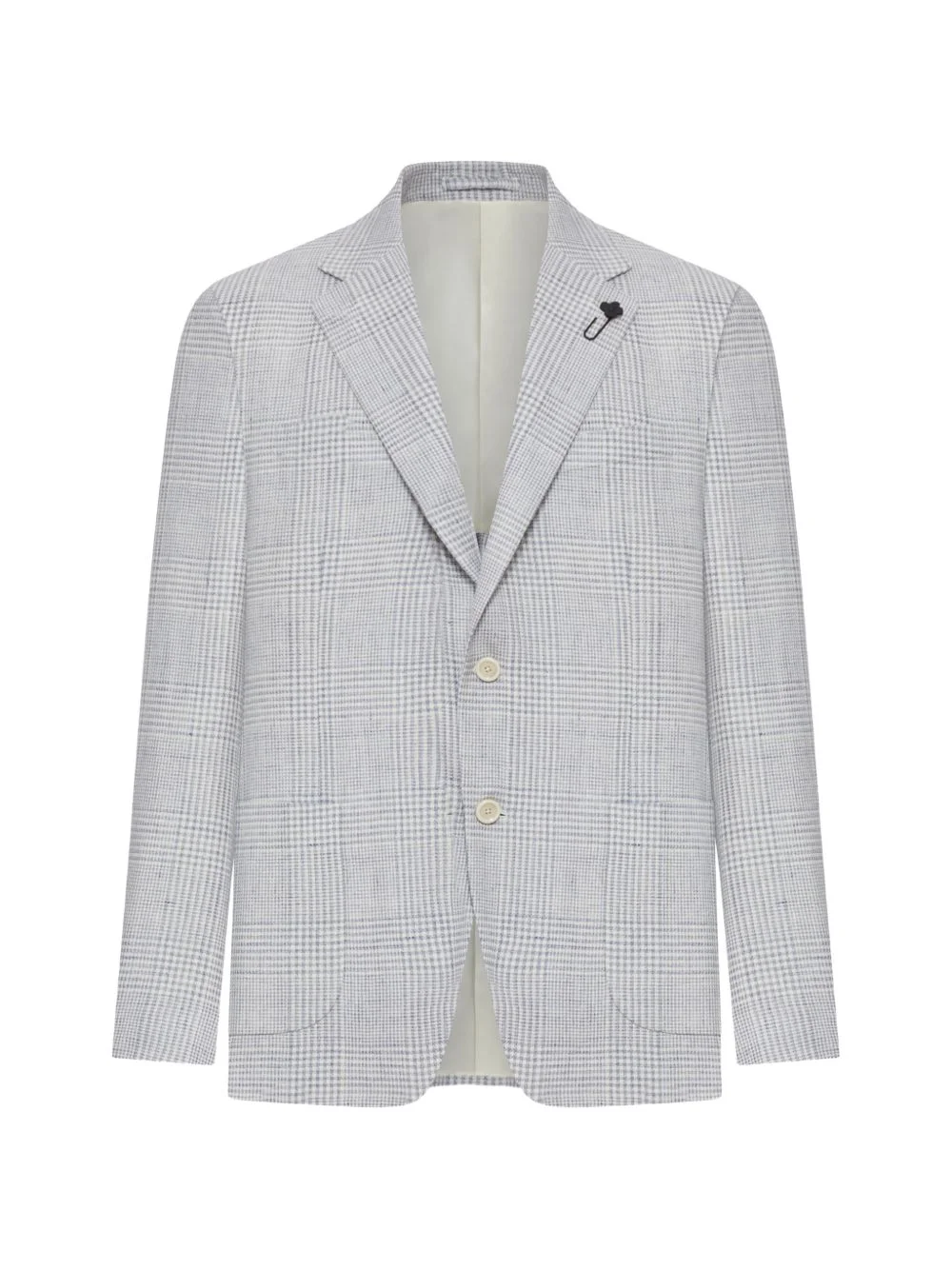plaid-check blazer - 1