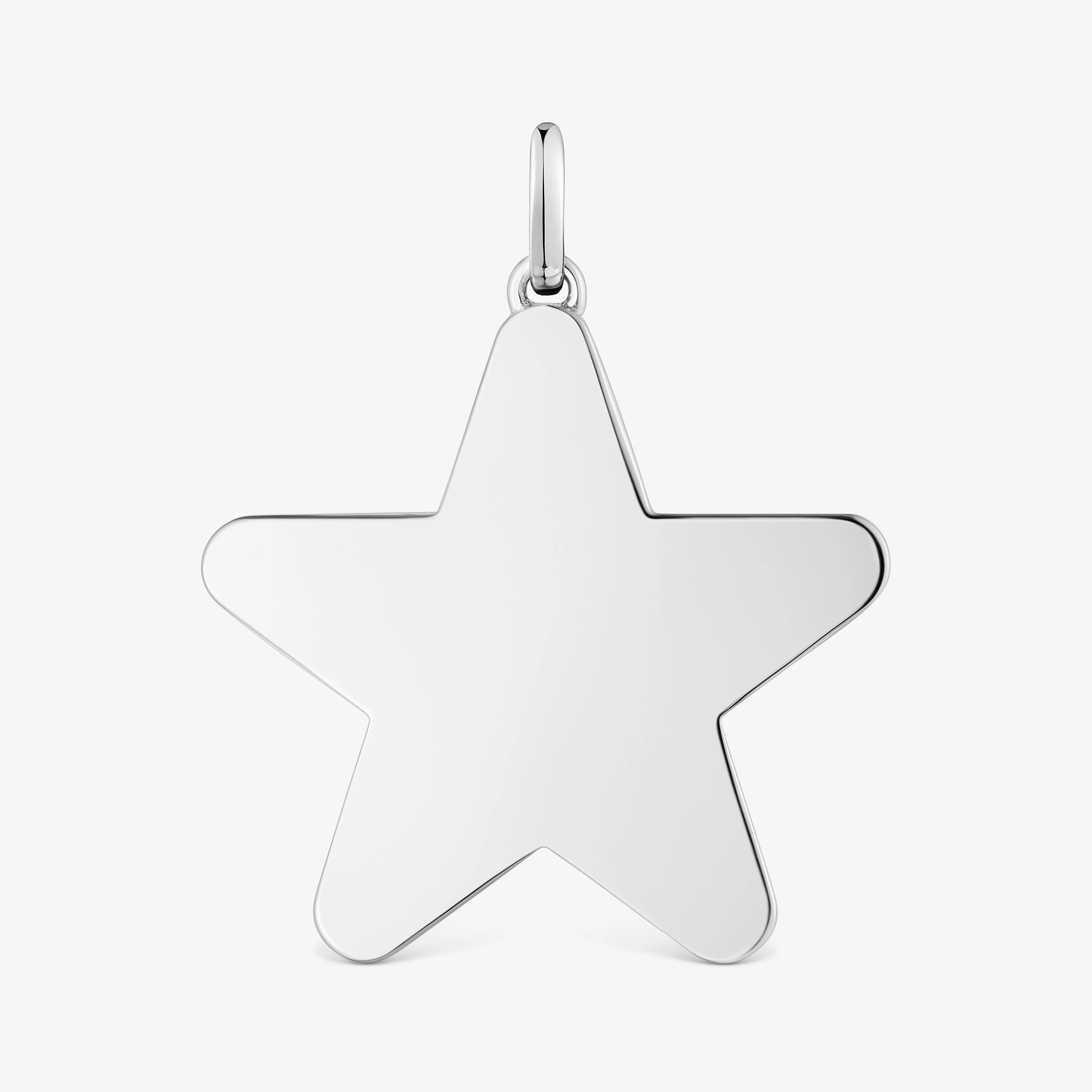Medium 29mm silver Star pendant Sweet Dolls - 1