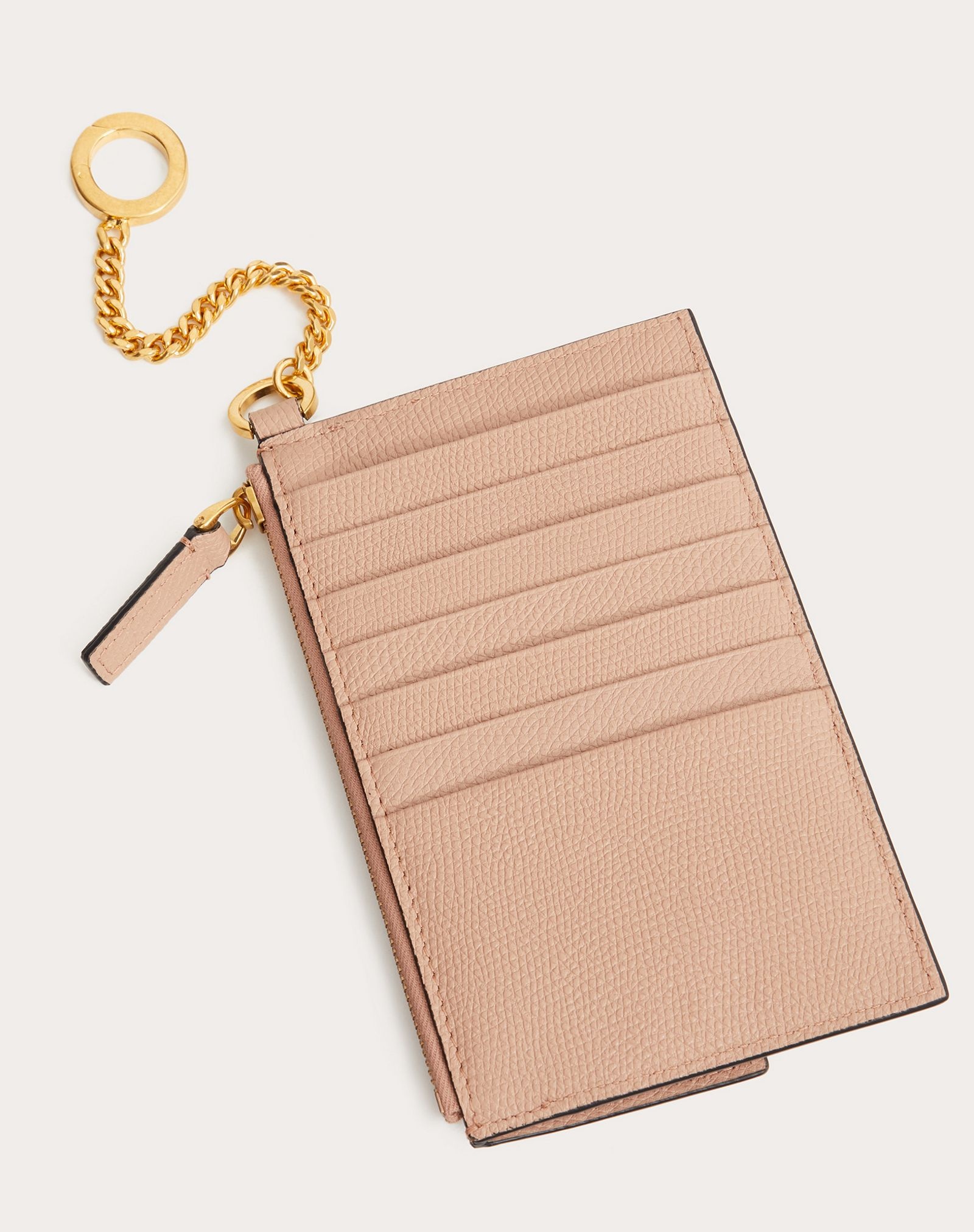 VLOGO SIGNATURE GRAINY CALFSKIN CARDHOLDER - 3