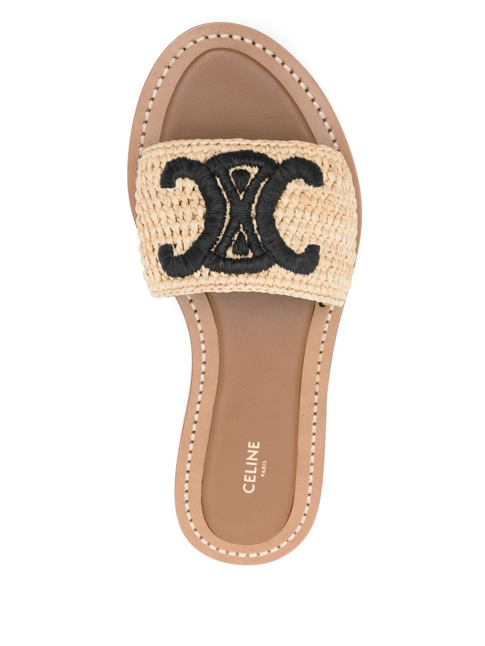 【CELINE】LYMPIA SANDALS●357925135C18BN Women's Celine Lympia in triomphe jacquard canvas and