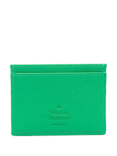 Vivienne Westwood Orb-plaque leather card holder outlook