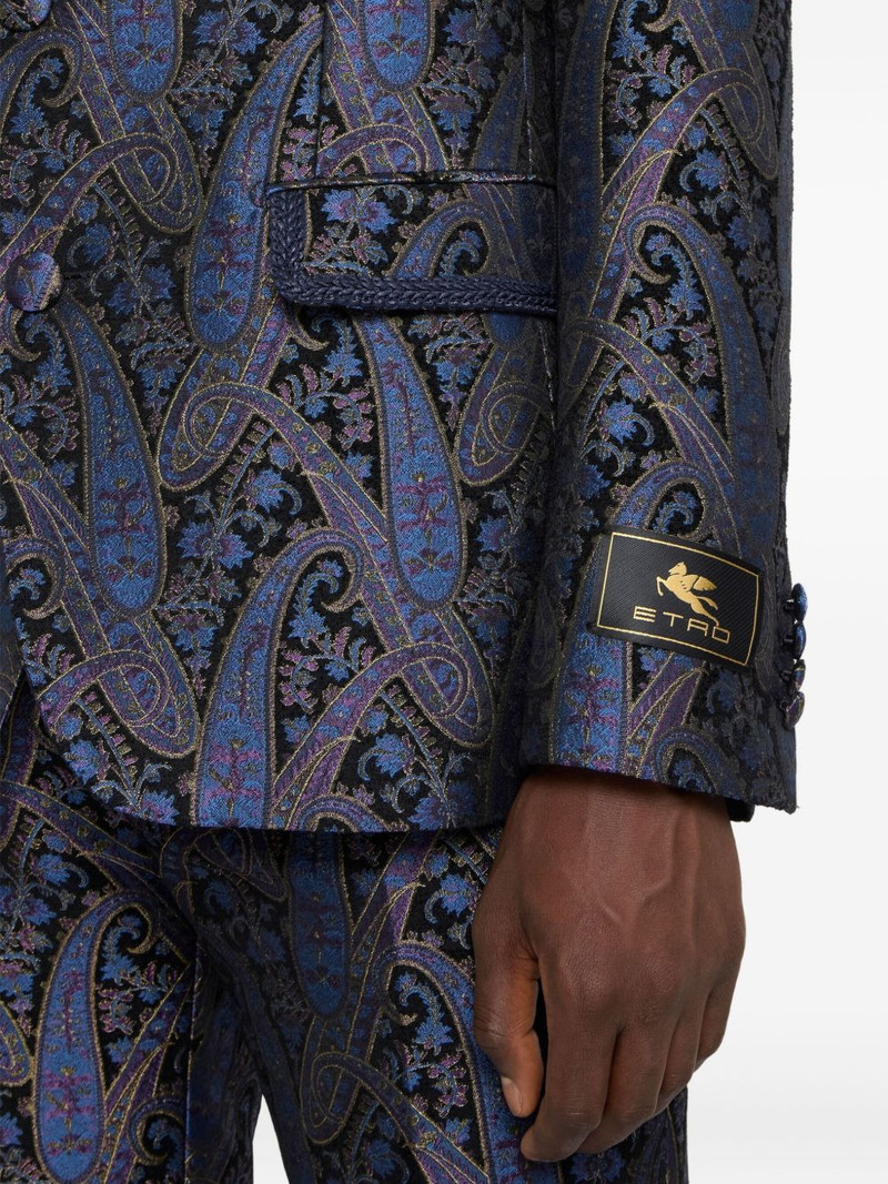 jacquard paisley-motif single-breasted jacket 4