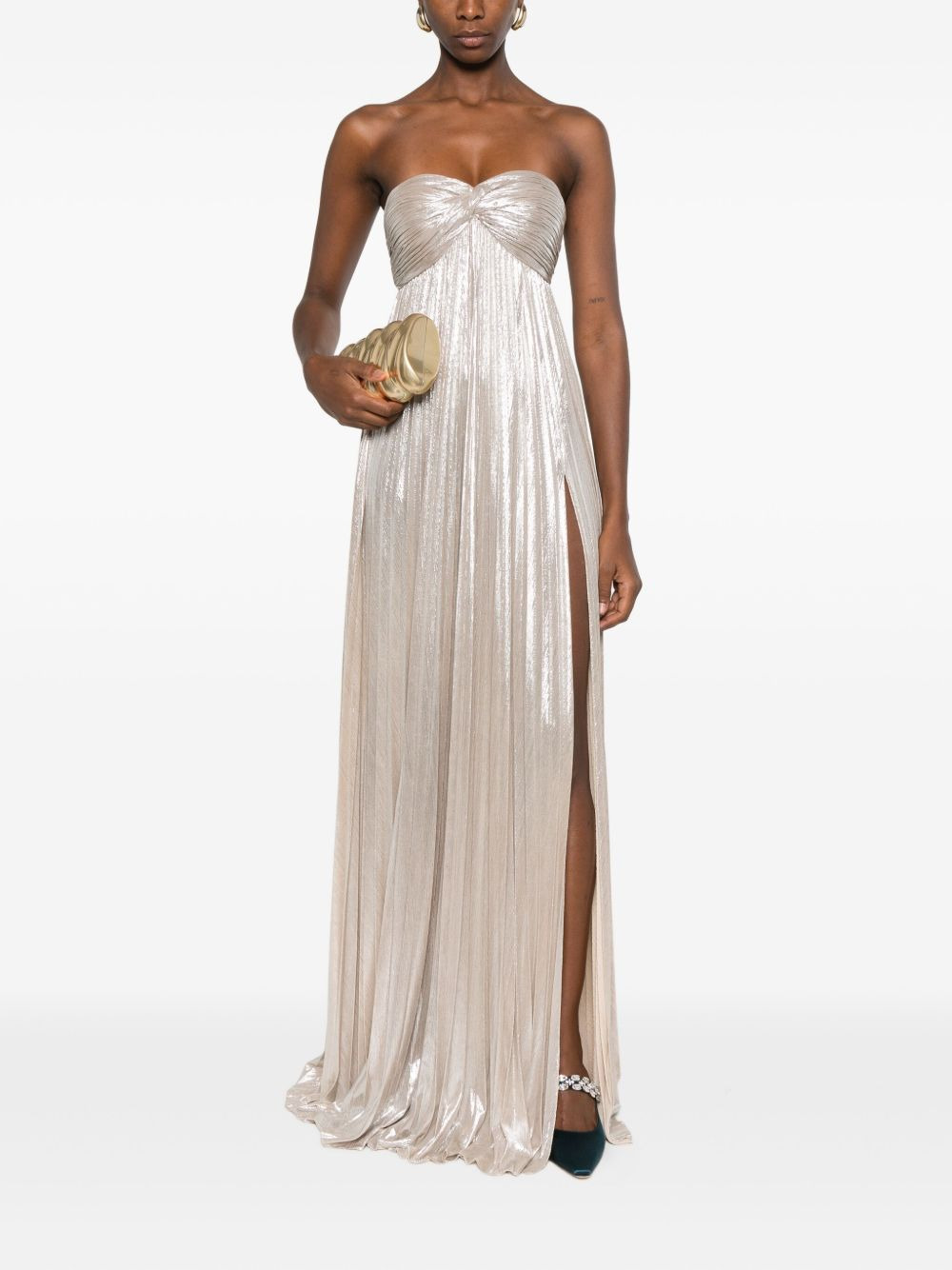 strapless-design maxi dress - 2